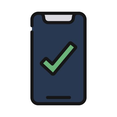 İşaretli simge vektör resimli telefon 