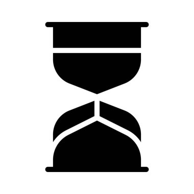 Beyaz arkaplanda kum zamanlayıcısı simgesi