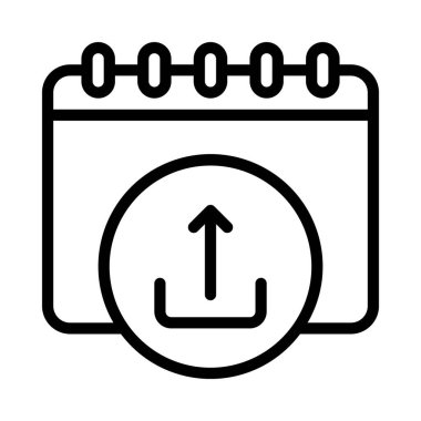 Takvim simgesi, vektör illüstrasyonu yükle 