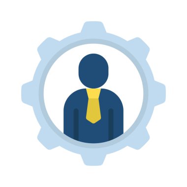 People Management web simgesi vektör illüstrasyonu