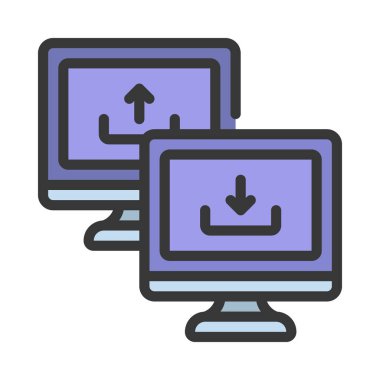 Ekran Paylaşımı vektör çizimi tasarımı