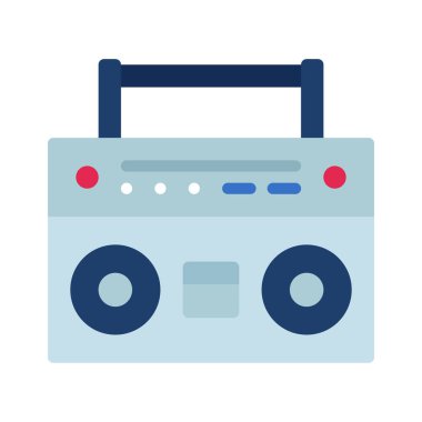 Müzik Kutusu Stereo illüstrasyonu, beyaz arkaplandaki simge