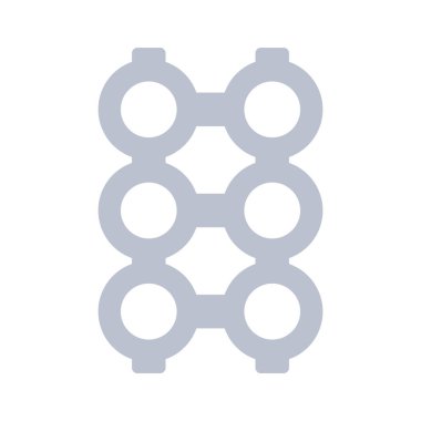 Altı Paket Halkaları düz simgesi, vektör illüstrasyonu 