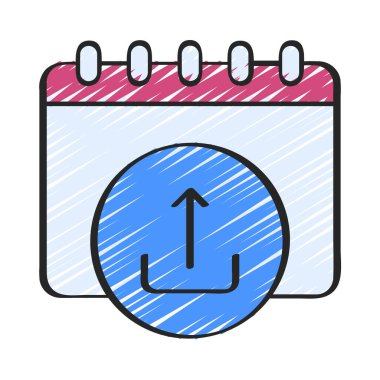 Takvim simgesi, vektör illüstrasyonu yükle 