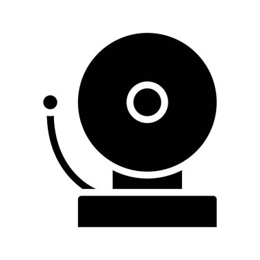 Okul zil düz simgesini, vektör çizim 