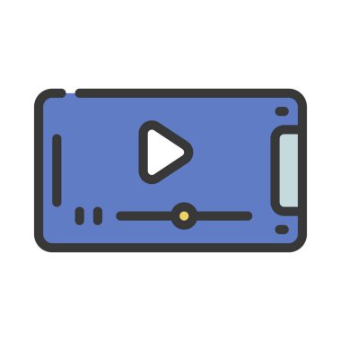 Mobil Video Gönderme vektör çizimi tasarımı