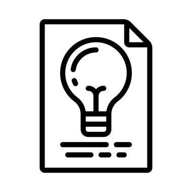 Proje fikri simgesi, vektör illüstrasyonu                                             