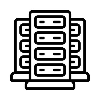 Veri Merkezi simgesi, vektör illüstrasyonu  