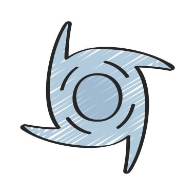 Kasırga düz simgesi, vektör illüstrasyonu 