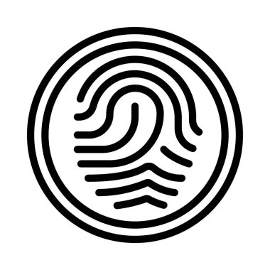 Biyometrik koruma simgesi vektör çizimi