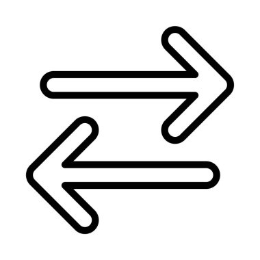 Sağ ve Sol Oklar simgesi beyaz arkaplanda izole edildi. vektör.