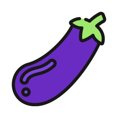 Patlıcan Web simgesi vektör illüstrasyonu