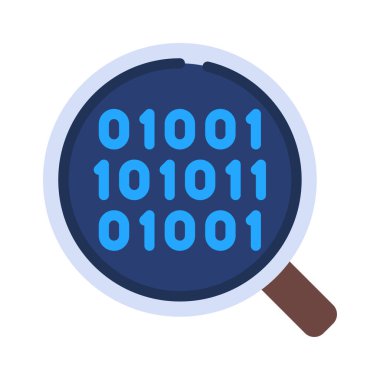 İkili simge vektör illüstrasyon tasarımını analiz et