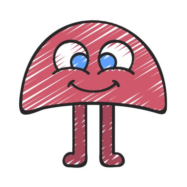 Beyaz arkaplandaki canavarın vektör çizimi  