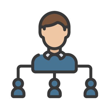 Yönetici Hiyerarşi vektör illüstrasyon tasarımı