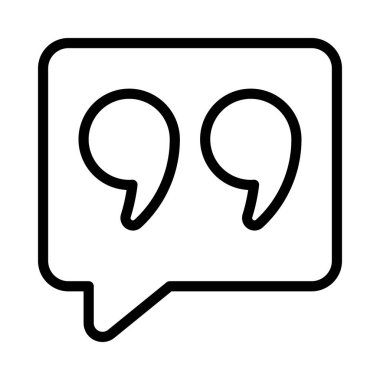 Alıntı İleti simgesi, vektör illüstrasyonu  