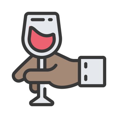 Şarap Tatma ikonu vektör illüstrasyon tasarımı