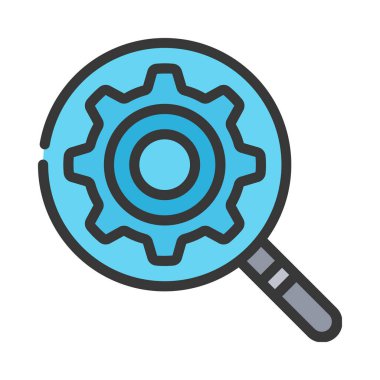 Arama motoru optimizasyon vektör çizimi. İKİ                             