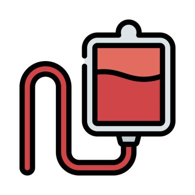 Kan Torbası simgesi, vektör çizimi