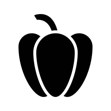 Bell Pepper Sebze ikon vektör çizimi 