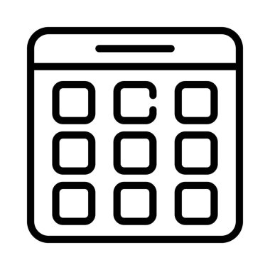 Takvim web simgesi, vektör çizim  