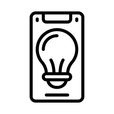 Mobil Işıklandırma Uygulaması simgesi, vektör illüstrasyonu basit tasarım