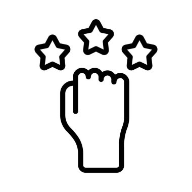 Motivasyon El düz simgesi, vektör illüstrasyonu 