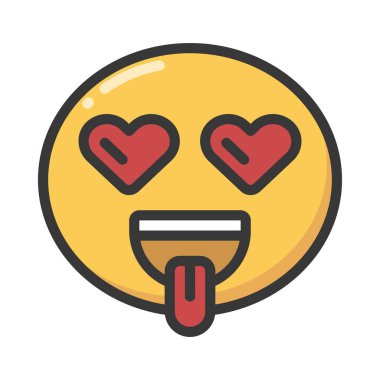 Şehvet düz simgesi, vektör illüstrasyonu 