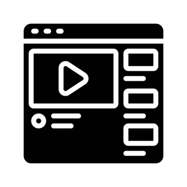 Web sitesi simgesi, vektör illüstrasyonu basit tasarım