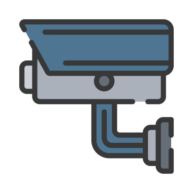 CCTV güvenlik kamerası vektör resimleme simgesi  