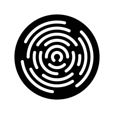 Biyometrik koruma simgesi vektör çizimi