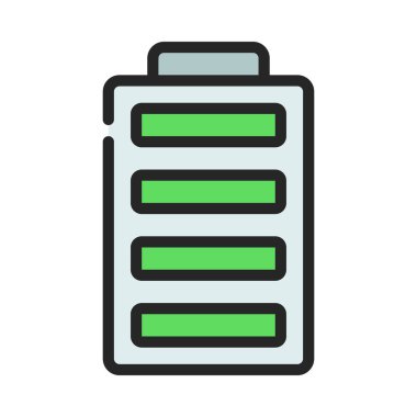 Tam Batarya ağ ikonu vektör illüstrasyonu