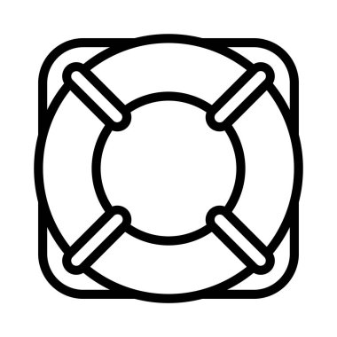 Can simidi simgesi. Web için yaşam şamandırası vektör simgesinin özet çizimi