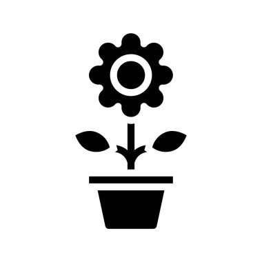 Moda tarzında izole edilmiş çiçek simgesi