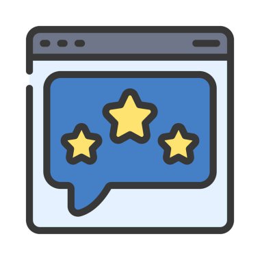 Gözden geçirme simgesi, vektör illüstrasyonu 