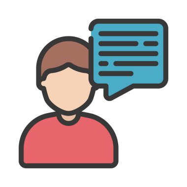 Danışman Man web simgesi vektör illüstrasyonu