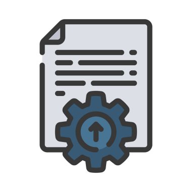 Otomatik Belge Güncelleme simgesi, vektör illüstrasyonu 