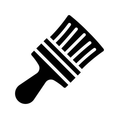 Fırça düz ikon vektör illüstrasyonunu boya 