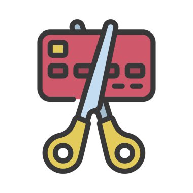 Kredi kartı web simgesi vektör illüstrasyonu