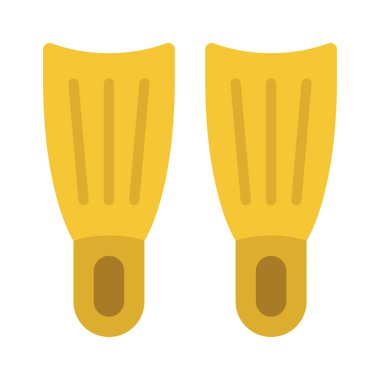 Dalış Flippers simgesi vektör illüstrasyonu