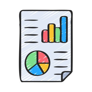 Veri Belgesi simgesi, vektör illüstrasyonu 