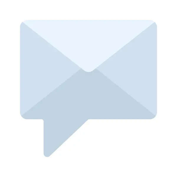 Messaggio Mail Icona Isolata Sfondo Bianco — Vettoriale Stock