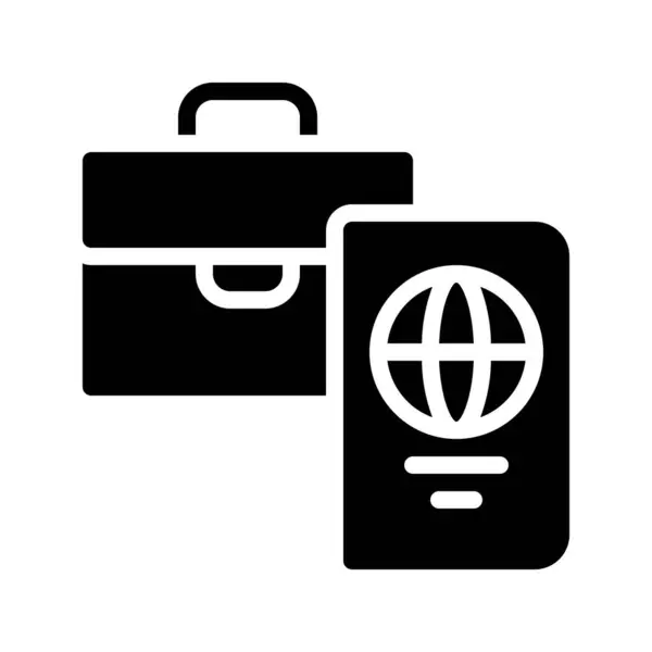 Business Passport Web Icon Vektor Illustration — Stockvektor