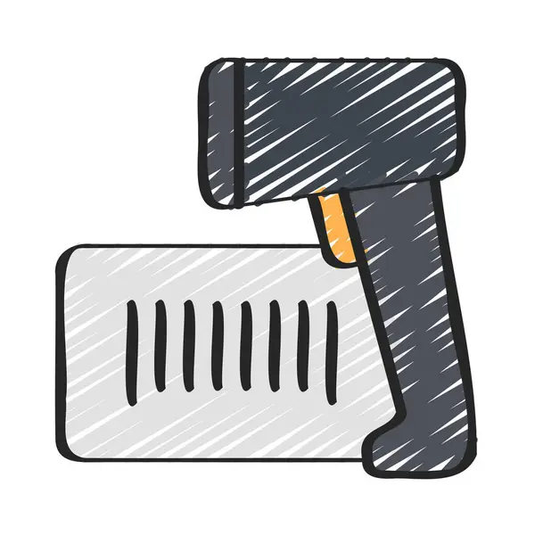 Barcode Scanner Web Icon Vector Illustration — Stock Vector
