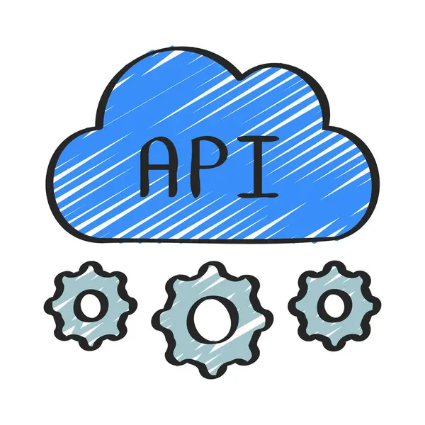 Api Cloud Icon Vector Illustration — Stock Vector