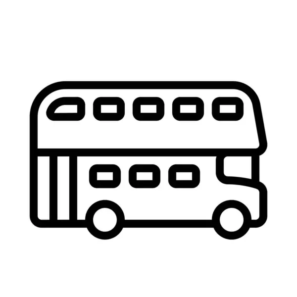 Diseño Ilustración Vector Icono Bus Doble Cubierta — Archivo Imágenes Vectoriales