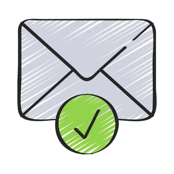 Icône Mail Fermée Illustration Vectorielle — Image vectorielle