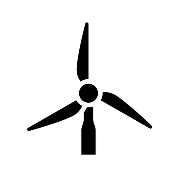 Windmill Power Web Icon Vector Illustration — Stock Vector