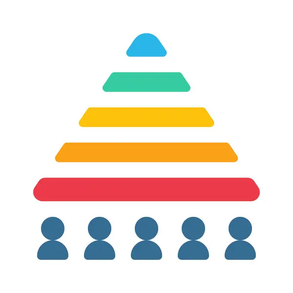 Pyramid Chart Web Icon Vector Illustration — Stockvektor