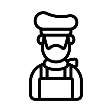 Sanatçı Man web simgesi düz tasarım, vektör illüstrasyonu                      